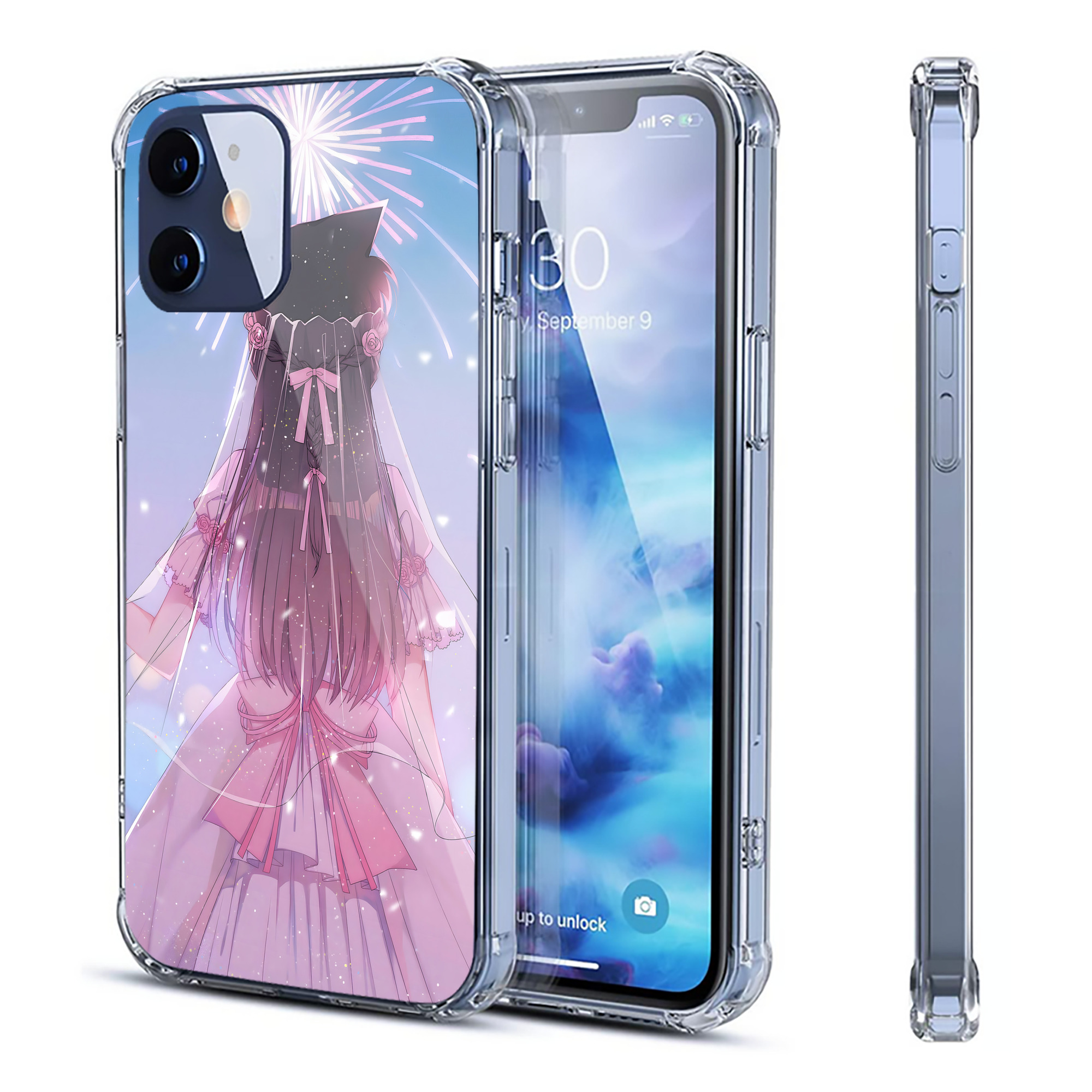 （画像用） 名探偵コナン Detective Conan 【iPhone 12シリーズ対応】透明スマホケース（クリアソフトケース）